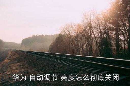  華為 自動(dòng)調(diào)節(jié) 亮度怎么徹底關(guān)閉