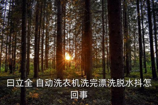 曰立全 自動(dòng)洗衣機(jī)洗完漂洗脫水抖怎回事