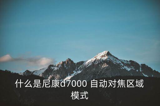 什么是尼康d7000 自動對焦區(qū)域模式