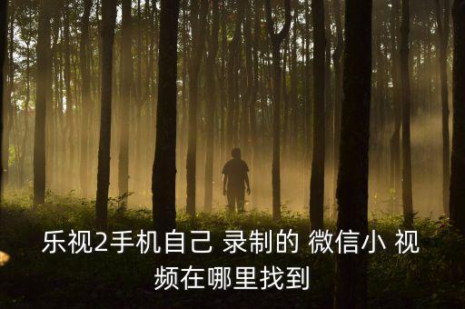 樂(lè)視2手機(jī)自己 錄制的 微信小 視頻在哪里找到