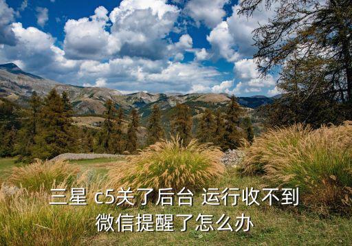  三星 c5關(guān)了后臺(tái) 運(yùn)行收不到 微信提醒了怎么辦