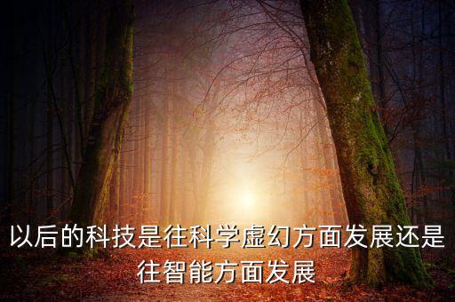 以后的科技是往科學虛幻方面發(fā)展還是往智能方面發(fā)展