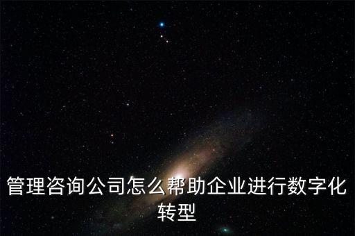 管理咨詢公司怎么幫助企業(yè)進(jìn)行數(shù)字化轉(zhuǎn)型