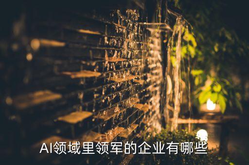 AI領(lǐng)域里領(lǐng)軍的企業(yè)有哪些