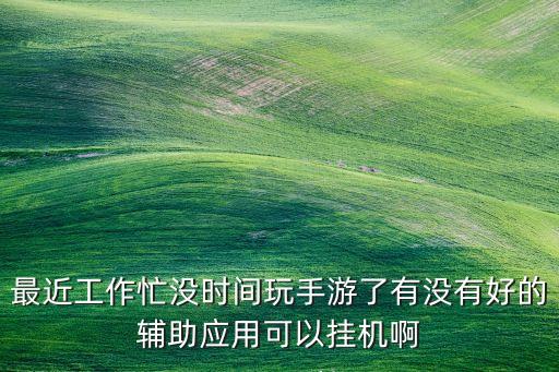 免費掛機手游輔助工具，哪里有免費游戲輔助工具下載