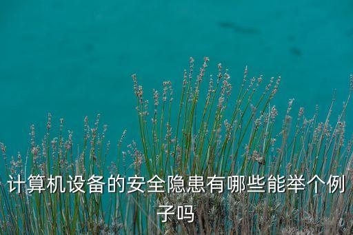 機(jī)器設(shè)備安全隱患有哪些，計(jì)算機(jī)設(shè)備的安全隱患有哪些能舉個例子嗎