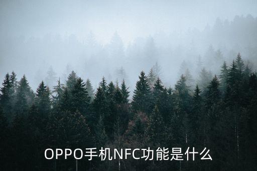 oppo手機有nfc功能嗎，oppo有nfc功能嗎