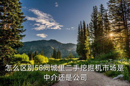 怎么區(qū)別58同城里二手挖掘機(jī)市場(chǎng)是中介還是公司