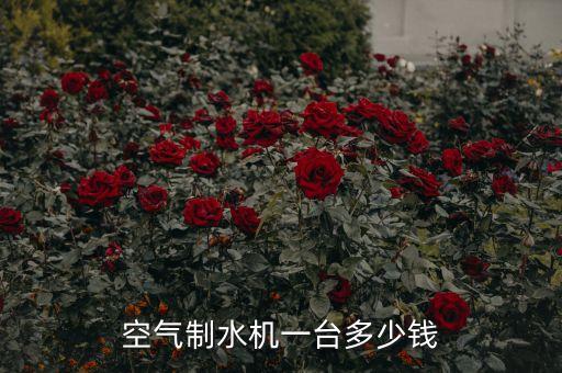空氣制水機(jī)一臺多少錢