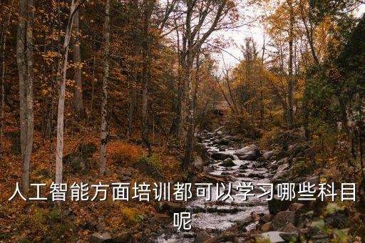 關于人工智能的培訓，人工智能培訓哪個機構好