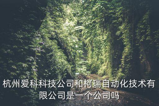杭州愛科科技公司和柯瑞自動化技術(shù)有限公司是一個公司嗎