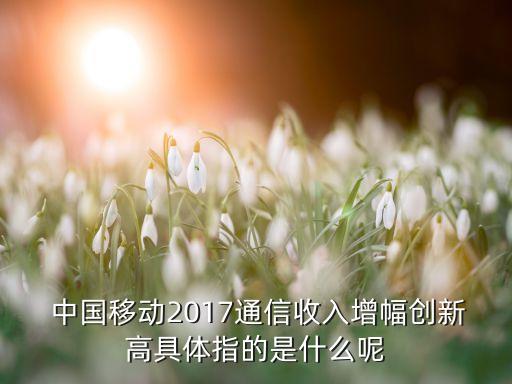 中國(guó)移動(dòng)財(cái)報(bào)數(shù)據(jù)