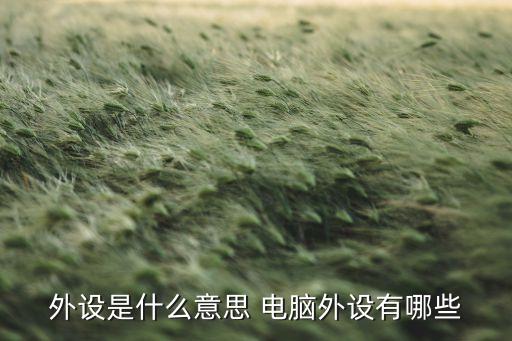 外設(shè)是什么意思，外設(shè)是什么