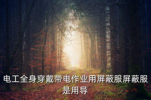 屏蔽服，高壓電檢修時穿屏蔽服如何保證靜電平衡