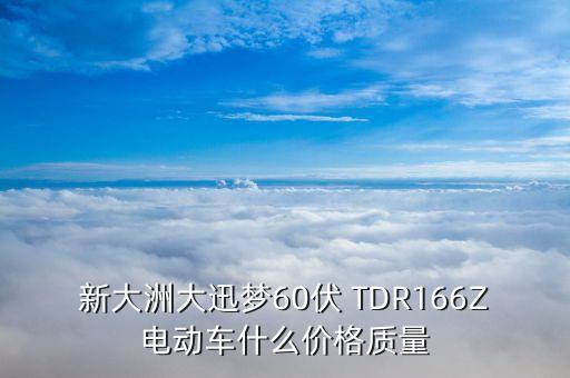 新大洲大迅夢60伏 TDR166Z電動(dòng)車什么價(jià)格質(zhì)量
