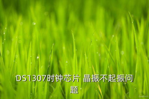 DS1307時(shí)鐘芯片 晶振不起振問(wèn)題