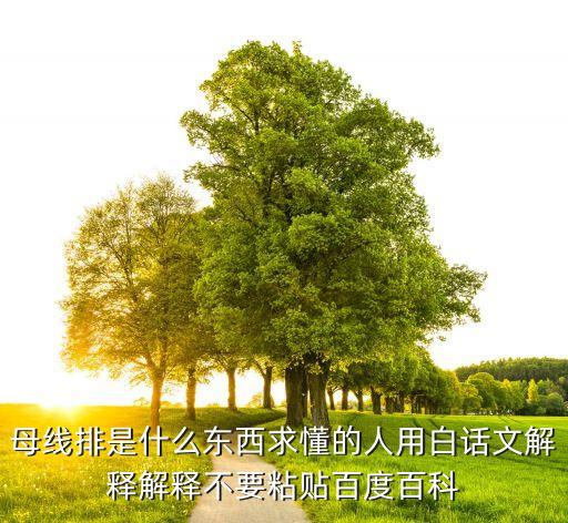 母線排，電氣母排是什么