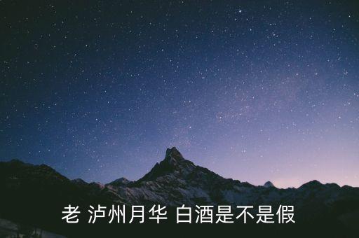 老 瀘州月華 白酒是不是假