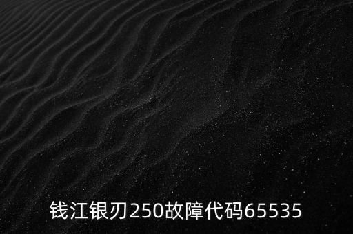 65535，錢江銀刃250故障代碼65535