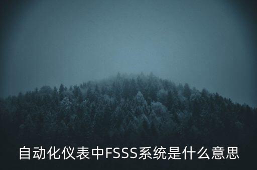 自動化儀表中FSSS系統是什么意思