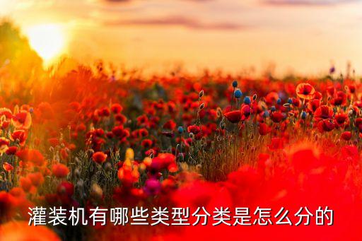 灌裝機有哪些類型分類是怎么分的