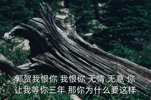郭賀，郭賀大人最喜歡誰