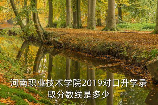 河南職業(yè)技術學院2019對口升學錄取分數(shù)線是多少
