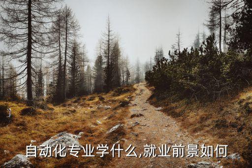 自動(dòng)化專業(yè)學(xué)什么,就業(yè)前景如何