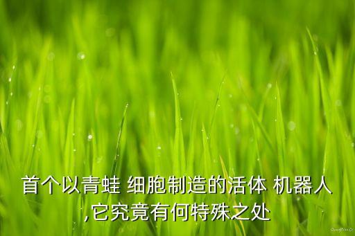 首個(gè)以青蛙 細(xì)胞制造的活體 機(jī)器人,它究竟有何特殊之處