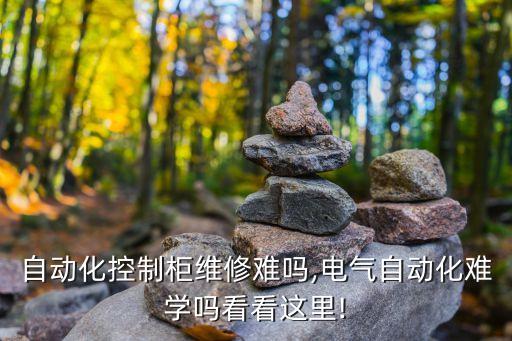 電氣自動化控制柜維修難嗎,電氣自動化難學嗎?看看這里!