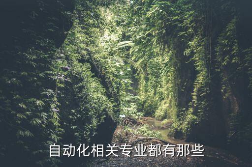 自動(dòng)化相關(guān)專業(yè)都有那些