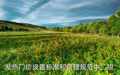 發(fā)熱門診設置標準和管理規(guī)范中二級