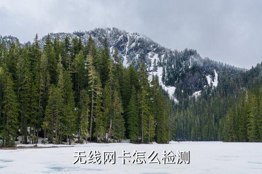 無(wú)線網(wǎng)卡怎么檢測(cè)