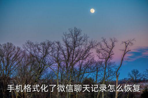 手機(jī)格式化了微信聊天記錄怎么恢復(fù)