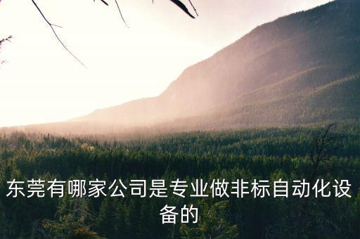 東莞市廣潤自動化有限公司,東莞哪家公司做非標自動化設備?
