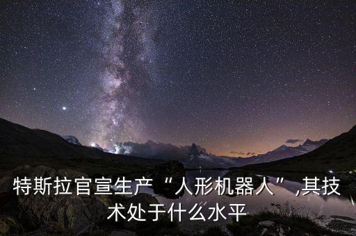 特斯拉官宣生產(chǎn)“人形機(jī)器人”,其技術(shù)處于什么水平