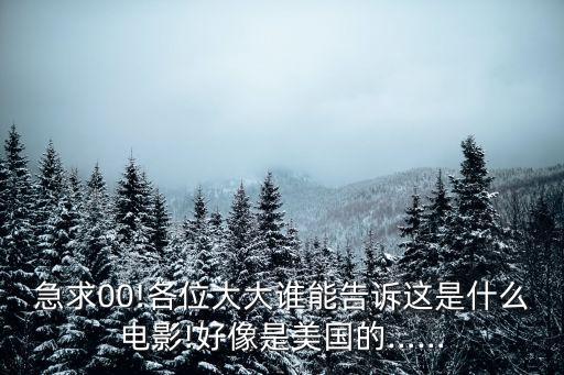 急求00!各位大大誰(shuí)能告訴這是什么電影!好像是美國(guó)的……