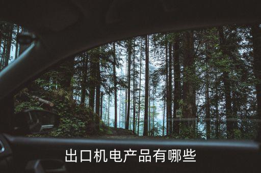 出口機(jī)電產(chǎn)品有哪些