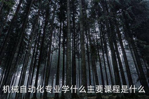機(jī)械自動(dòng)化專業(yè)學(xué)什么主要課程是什么