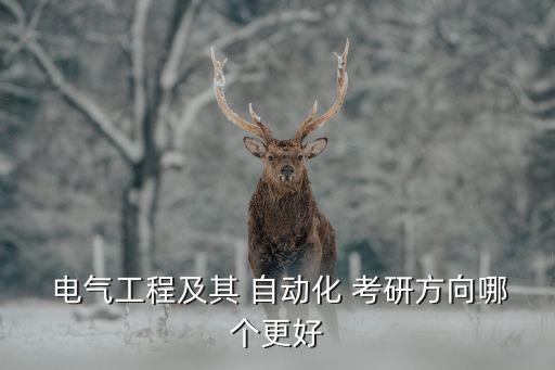  電氣工程及其 自動化 考研方向哪個更好