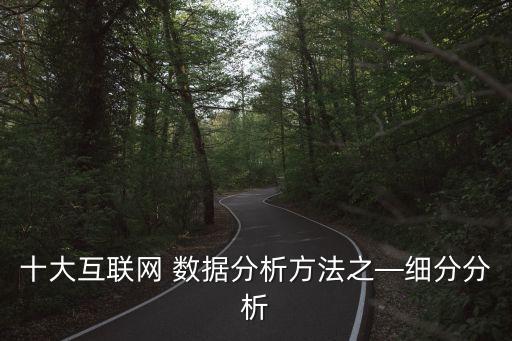 十大互聯(lián)網(wǎng) 數(shù)據(jù)分析方法之—細(xì)分分析