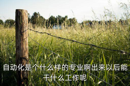 自動(dòng)化公司屬于什么職業(yè),自動(dòng)化專業(yè)是干什么?