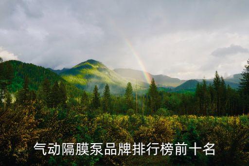 氣動隔膜泵品牌排行榜前十名