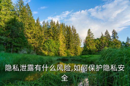 隱私泄露有什么風險,如何保護隱私安全