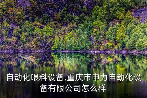 重慶自動化喂料設備,重慶市申力自動化設備有限公司怎么樣?