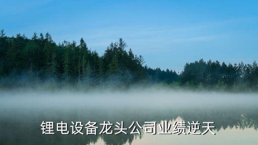 鋰電設備龍頭公司業(yè)績逆天