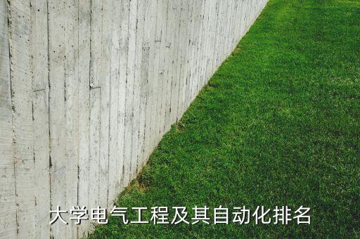 大學(xué)電氣工程及其自動化排名