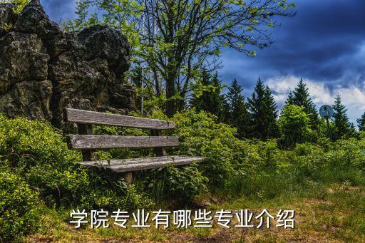 學(xué)院專業(yè)有哪些專業(yè)介紹