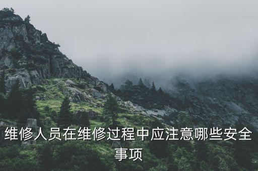 維修人員在維修過程中應(yīng)注意哪些安全事項