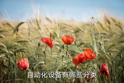 自動(dòng)化設(shè)備有哪些分類(lèi)